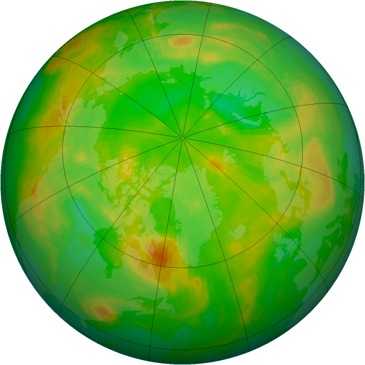Arctic ozone map for 21 June 2003